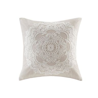 Taupe Suzanna Square Pillow 18x18"