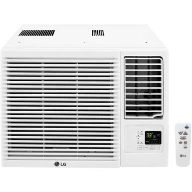 LG - 18,000 BTU 230V Window-Mounted Air Conditioner with 12,000 BTU Supplemental Heat Function