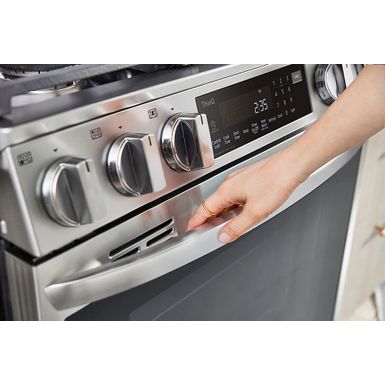 LG - 6.3 Cu. Ft. Smart Slide-In Gas True Convection Range with EasyClean and Air Fry - Stainless Steel