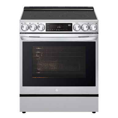 LG - 6.3 Cu. Ft. Smart Slide-In Electric True Convection Range with EasyClean and Air Fry - Stainless Steel