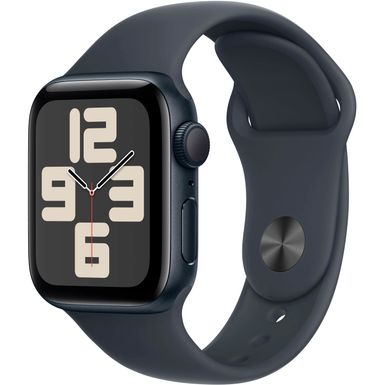 Apple Watch SE 2nd Generation (GPS) 40mm Aluminum Case with Midnight Sport Band - S/M - Midnight - (2024)