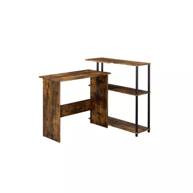 ACME Ievi Writing Desk, Weathered Oak & Black Finish