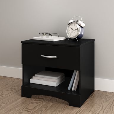 South Shore Step One Nightstand - pure black