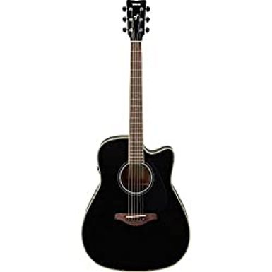 image of Yamaha TransAcoustic Cutway Models 6 String Acoustic Guitar, Right, Black (FGC-TA BL) with sku:b09kydwn8r-amazon