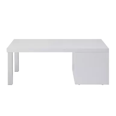 ACME Harta Coffee Table, White High Gloss & Chrome