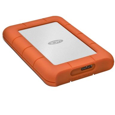 image of LaCie 1TB Rugged Mini Portable External Hard Drive, 5400 RPM, USB 3.0/2.0, Up to5Gbps USB 3.0 Transfer Rate, Orange with sku:vdlarmdu31t-adorama