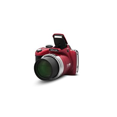 image of Minolta MN53Z 16MP FHD Wi-Fi Bridge Camera with 53x Optical Zoom, Red with sku:imn53zr-adorama
