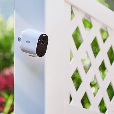 Alt View Zoom 24. Arlo - Essential Spotlight Camera – Indoor/Outdoor Wire-Free 1080p Security Camera - White