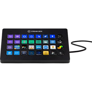 image of Elgato - Stream Deck XL Wired Keypad with Back Lighting - Black with sku:bb21238211-6350572-bestbuy-elgato