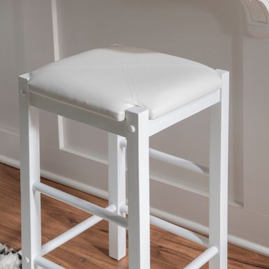 Jasmine Backless Counter Stool White Set of Two