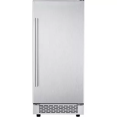 image of Hanover - Library Series 15" 32-Lb. Freestanding Icemaker with Reverible Door and Touch Controls - Silver with sku:bb21924156-bestbuy