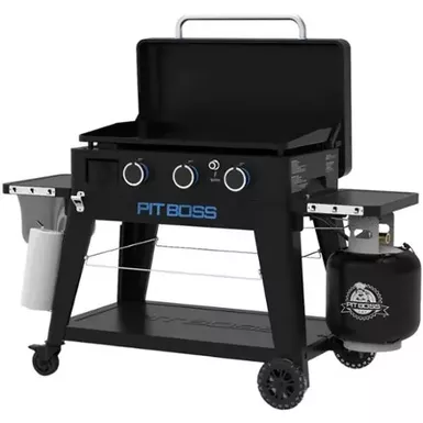 image of Pit Boss - Ultimate Outdoor Gas 3-Burner Griddle - Black with sku:bb22004157-bestbuy