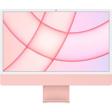 image of Apple iMac 24" with Retina 4.5K Display, M1 Chip with 8-Core CPU and 8-Core GPU, 8GB Memory, 256GB SSD, Gigabit Ethernet, Pink, Mid 2021 with sku:acmgpm3lla-adorama
