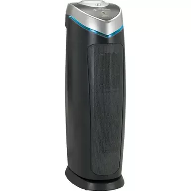 image of GermGuardian - 22" Air Purifier Tower with HEPA Filter & UV-C for 167 Sq Ft Rooms - Black/Silver with sku:bb21290038-bestbuy