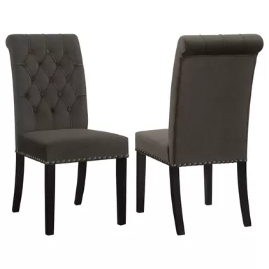 image of Alana Upholstered Tufted Side Chairs with Nailhead Trim (Set of 2) with sku:115172-coaster