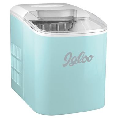 image of Igloo 26 lb. Capacity Countertop Ice Maker ICEB26AQ, Aqua with sku:iceb26aq-electronicexpress