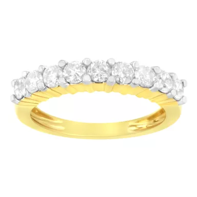 IGI Certified 10K Yellow Gold 1ct TDW Diamond Band Ring (J-K,I1-I2) - Choice of size