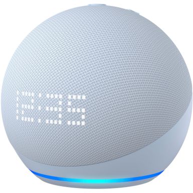 image of Amazon - Echo Dot with Clock (5th Gen, 2022 Release) Smart Speaker with Alexa - Cloud Blue with sku:bb22042047-6522272-bestbuy-amazon