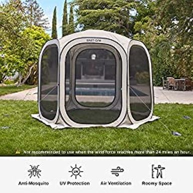 EAST OAK Screen House Tent Pop-Up, Portable Screen Room Canopy Camping 10x10 FT with Carry Bag for Patio, Backyard, Deck & Outdoor...