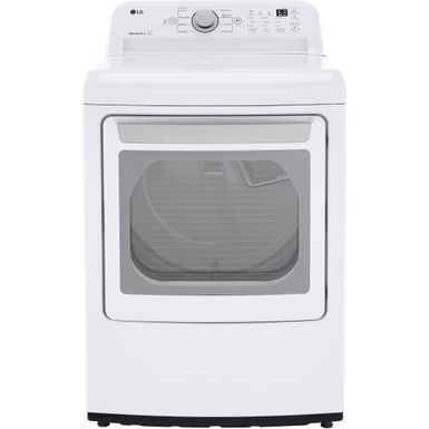 image of LG - 7.3 Cu. Ft. Smart Electric Dryer with Sensor Dry - White with sku:dle7150w-almo