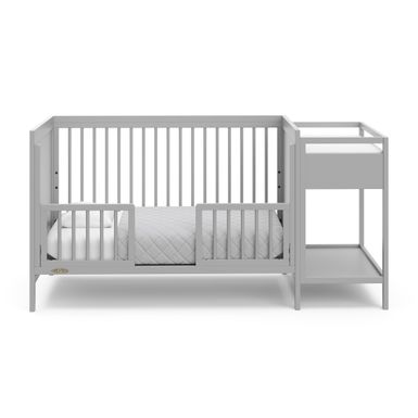 Graco Fable 4-in-1 Convertible Crib and Changer - Pebble Gray