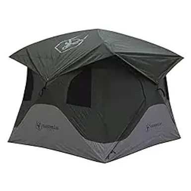 image of Gazelle T3X GT301GR 3 Person Pop Up Lightweight Portable 3 Season Camping Hub Tent with Easy Setup, Storage Pockets, and Gear Loft, Alpine Green with sku:b08t1yx7gg-amazon