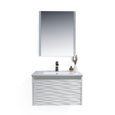 image of Contemporary White Floating Vanity Set - 30 Inch with sku:-7ivzshzwwceg197hpmfvgstd8mu7mbs-overstock