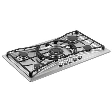 image of Built-in 36" Stainless Steel Gas Cooktop - 5 Sealed Burners Cook Tops - Stainless Steel with sku:pmrbd9ogbyfjfds5ajzhtqstd8mu7mbs-overstock