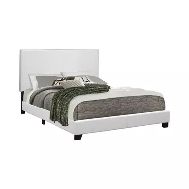 Mauve Queen Upholstered Bed White