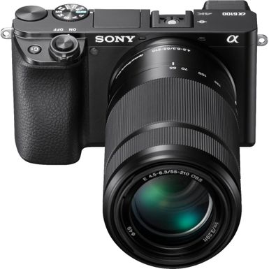Alt View Zoom 12. Sony - Alpha 6100 Mirrorless Camera 2-Lens Kit with E PZ 16-50mm and E 55-210mm Lenses - Black
