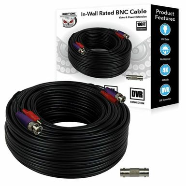 image of Night Owl 100 ft. In-Wall Video & Power Extension Cable with sku:cab1004kv1-electronicexpress