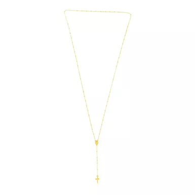 14k Yellow Gold Rosary Necklace