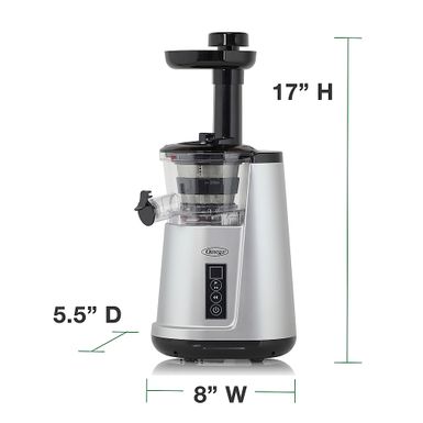 Alt View Zoom 1. Omega - Cold Press 365, 150W, Silver Vertical Slow Masticating Juicer - Silver