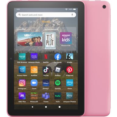 image of Amazon - Fire HD 8 (2022) 8" HD tablet with Wi-Fi 32 GB - Rose with sku:bb22067014-6521161-bestbuy-amazon