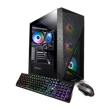 iBUYPOWER SlateMesh A7N4601 Gaming Desktop Computer, AMD Ryzen 7 7700 3.8GHz, 16GB RAM, 2TB SSD, NVIDIA GeForce RTX 4060 8GB, Windows 11 Home