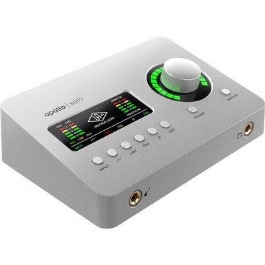 image of Universal Audio Apollo Solo Heritage Edition Desktop 2x4 Thunderbolt 3 Audio Interface with Realtime UAD Processing for Mac and Windows with sku:uaplshe-adorama