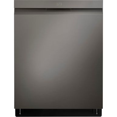 image of LG - 24" Top Control Smart Built-In Stainless Steel Tub Dishwasher with 3rd Rack, QuadWash Pro and 44dba - Black Stainless Steel with sku:bb22066939-6509866-bestbuy-lg