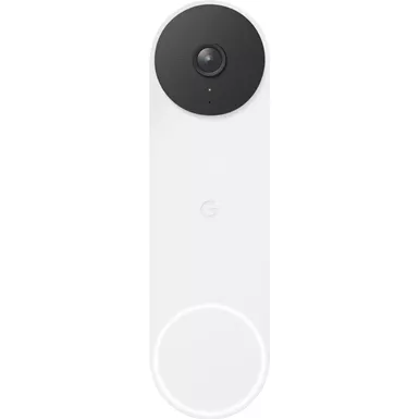 image of Google - Nest Wi-Fi Video Doorbell - Battery Operated - Snow with sku:bb21808709-bestbuy