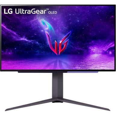 image of LG - UltraGear 27" OLED QHD FreeSync and NVIDIA G-SYNC Compatible Gaming Monitor with HDR10 (DisplayPort, HDMI, USB) - Black with sku:bb22082040-6530357-bestbuy-lg