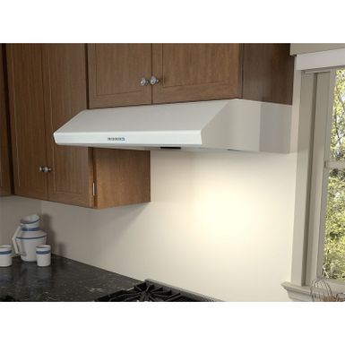 image of Zephyr Hurricane 36" White Under-cabinet Wall Hood with sku:ak2536cw-ak2536cw-abt
