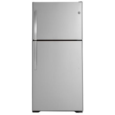 image of Ge 19.2 Cu. Ft. Fingerprint Resistant Stainless Steel Garage Ready Top-freezer Refrigerator with sku:gts19kynrfss-gts19kynrfs-abt