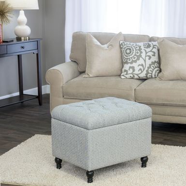 image of HomePop Medium Tufted Storage Ottoman - Grey with sku:iyyhhqwqk3m8fnquuxwpqqstd8mu7mbs-overstock