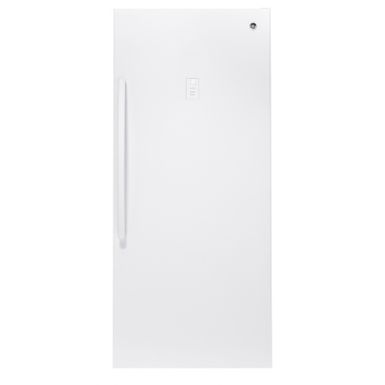 image of Ge 21.3 Cu. Ft. White Garage Ready Frost-free Upright Freezer with sku:fuf21dlrwh-abt