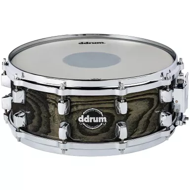 image of ddrum Dominion 5.5x14 Snare Drum. Trans Black with sku:ddr-dmashsd5.5x14tbk-guitarfactory
