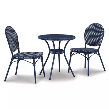 image of Odyssey Blue Outdoor Table and Chairs (Set of 3) with sku:p216-050-ashley