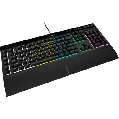 image of CORSAIR - K55 RGB Pro Full-size Wired Dome Membrane Gaming Keyboard with Elgato Stream Deck Software Integration - Black with sku:bb21723414-6453150-bestbuy-corsair