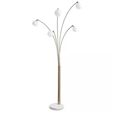 Champagne/White Taliya Metal Arc Lamp (1/CN)