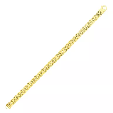 14k Yellow Gold Byzantine Style Chain Bracelet (7.25 Inch)