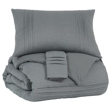 image of Gray Mattias Queen Comforter Set with sku:q377003q-ashley