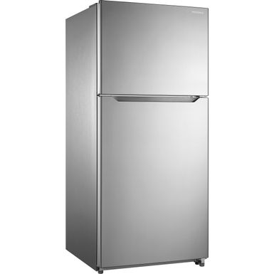 Angle Zoom. Insignia™ - 18 Cu. Ft. Top-Freezer Refrigerator - Stainless steel